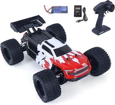 US in Stock, RTR 1002 1/10 4 * 4 RC Electric Racing Truck 90KM/H Remote Control Model Car 10KG Servo Nylon Frame Carbon Fiber Shock Towers Hobby Grade Model for Ages 14+