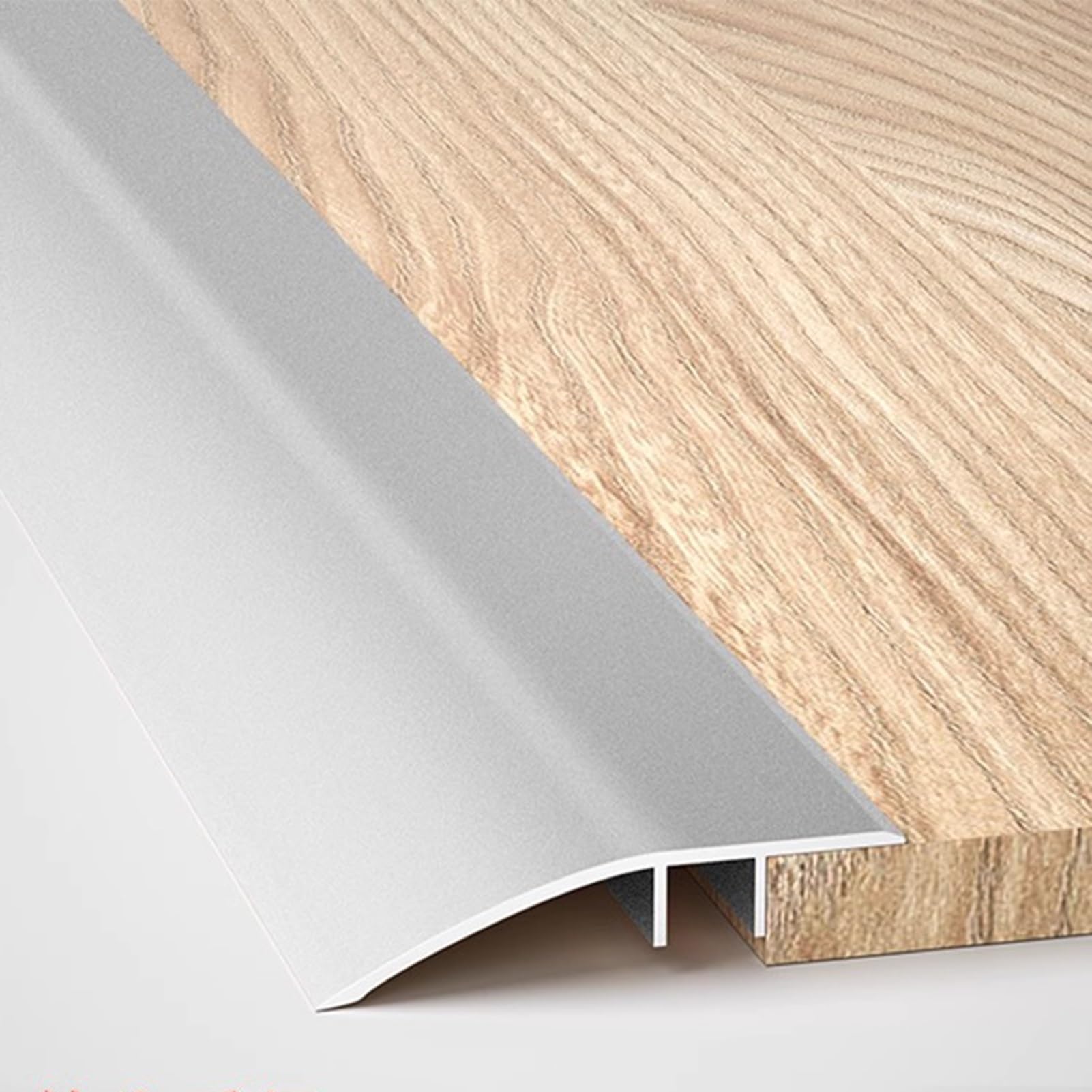 Perfil de TransicióN para Suelo Cubierta de Borde para Umbrales Altos y Bajos en Pisos de Madera, Rampa de Umbral de Aleación de Aluminio para Rellanos Elevados de Puertas, Barra de Transición Interio