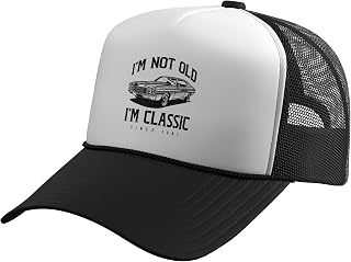 I'm Not Old I'm Classic Funny Classic Car Owner Born 1981 Trucker Hat with Adjustable Mesh Back