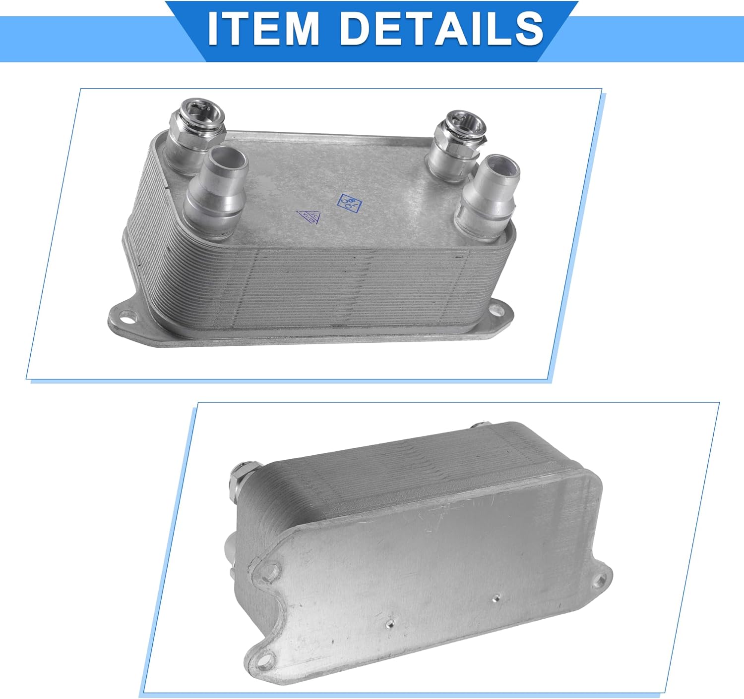 Engine Oil Cooler Compatible for Mercedes-Benz C250 2012-2015, Durable Aluminum Alloy Silver Tone Transmission Oil Cooler