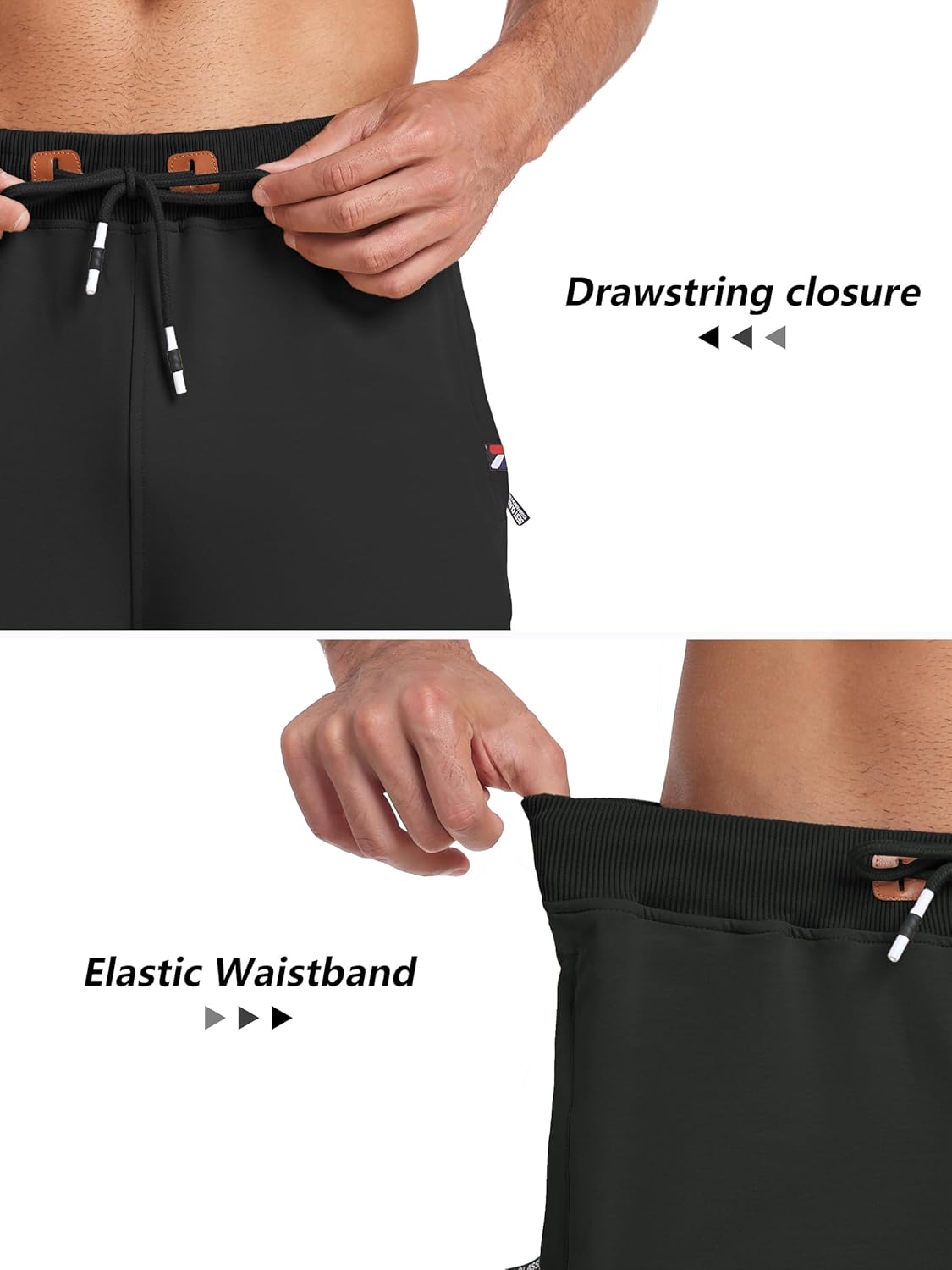 GEEK LIGHTING Mens Shorts Casual Cotton Drawstring Zipper Pockets Elastic Waist Lightweight Summer Athletic Beach Shorts - Image 5