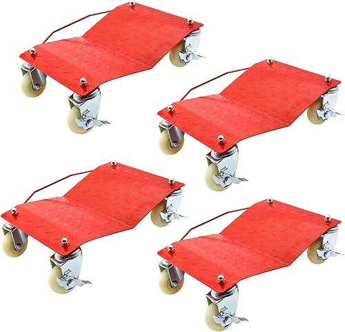 UOIENRT 4 unidades de ruedas de vehículos, 1500 librascada neumático de alta resistencia, rueda de automóvil, reparación automática, patines de