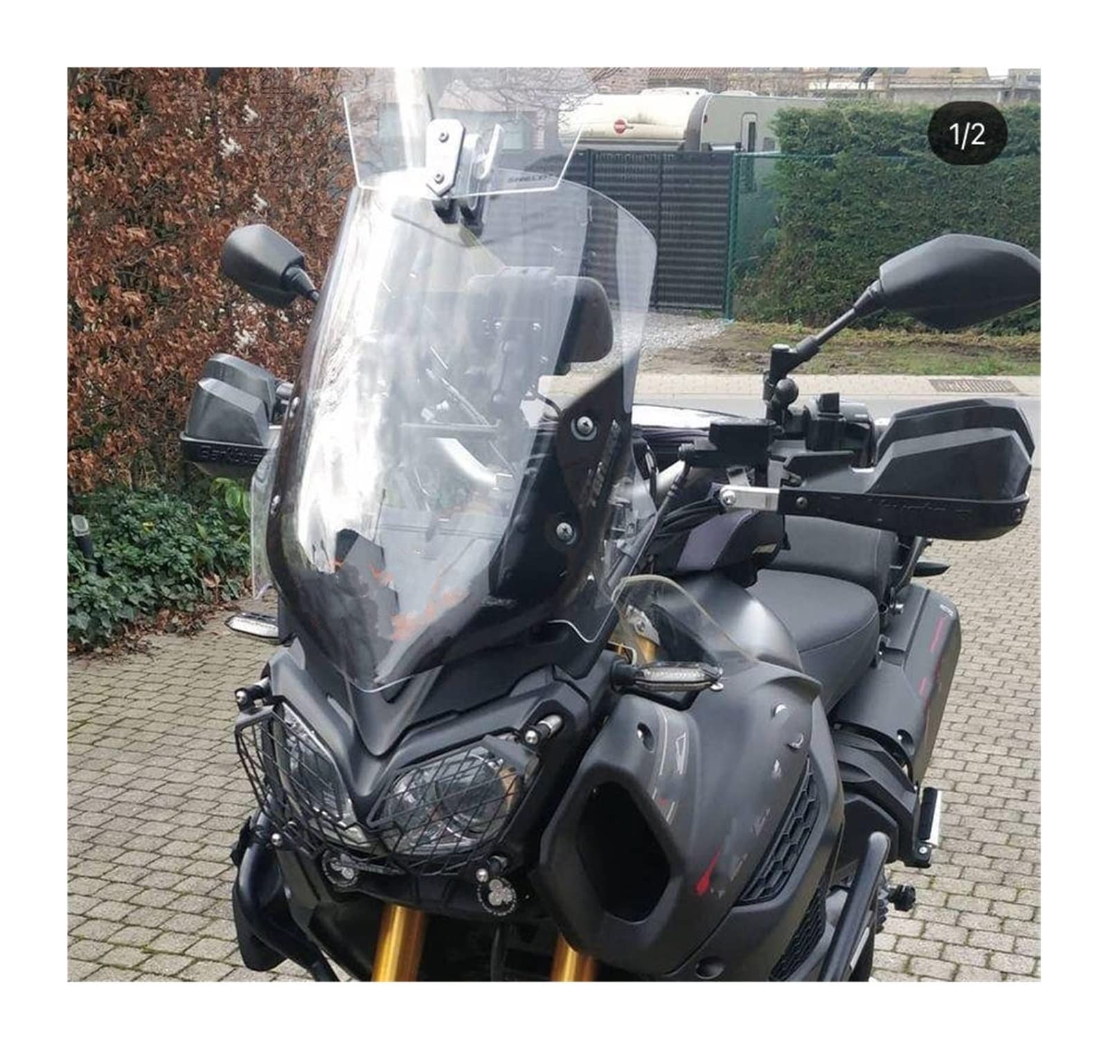 Protezione Faro per Yamaha per Super per Tenere XT1200Z XTZ1200 2010-2021 Moto Faro Griglia Protezione Copertura Protezione per Super per Tenere 1200 per XTZ 1200 Faro Moto (Colore : Black 1)