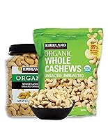 Vista 3 de Kirkland Signatures Organic Whole Cashews Unsalted Unroasted, (Family Bundle)
