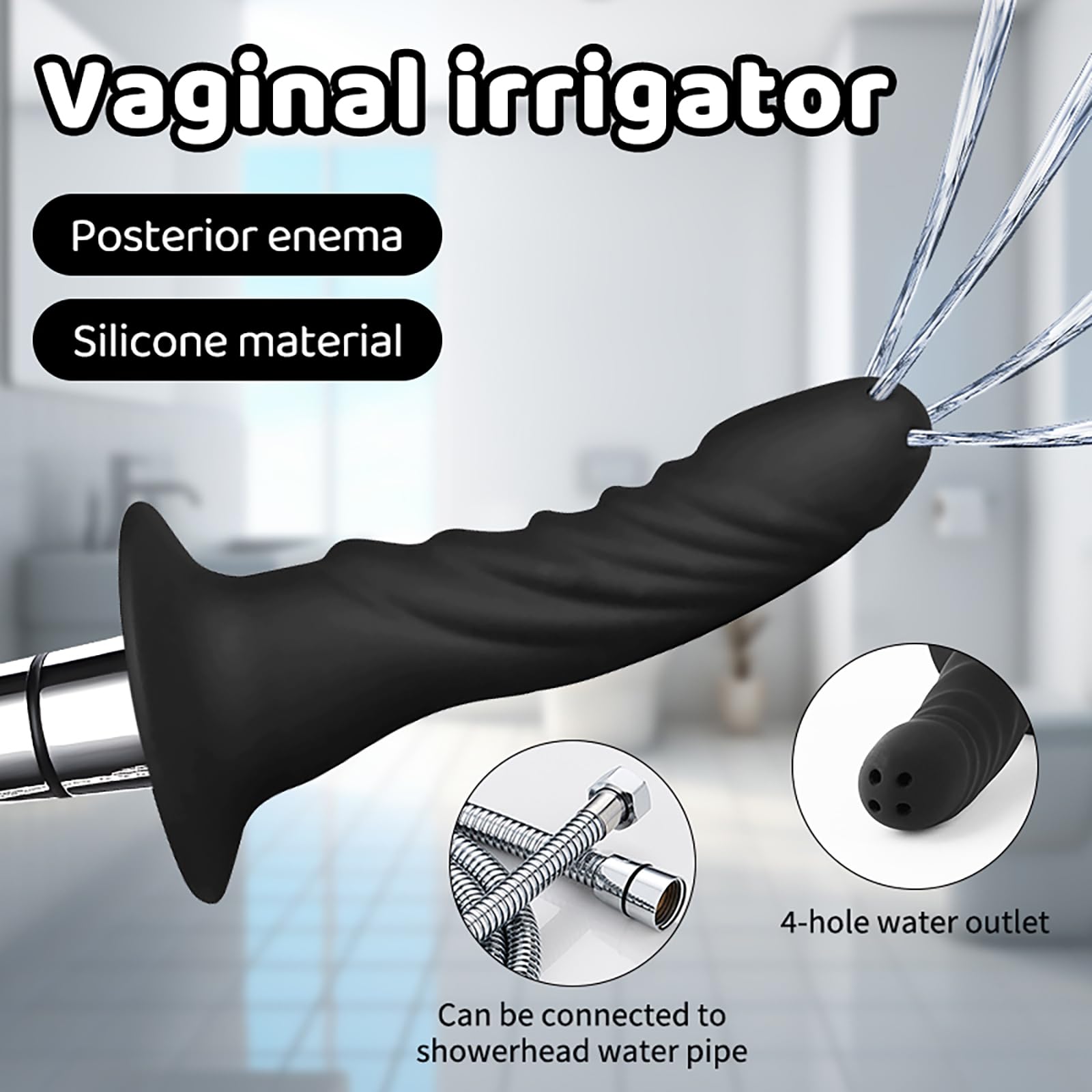Analdusche Für Analverkehr Silikon Intimdusche Für Damen Und Herren Mit Weichem Aufsatz Zur Darmreinigung Duschkopf Anal Dusche Für Mann Hygienische Reinigung LZYLWC (8PC)