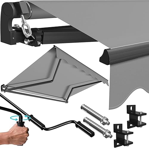 KESSER® Gelenkarmmarkise Markise Gelenkmarkise 250 x 200cm Terrassenmarkise Klemmmarkise Sonnenmarkise