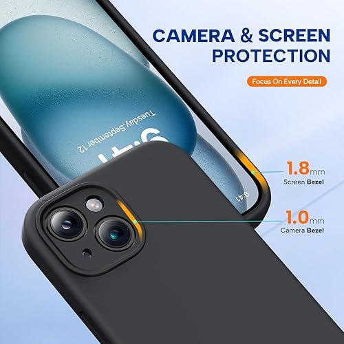 Miniatura 612 de Miracase - Funda diseñada para iPhone 11 con protector de pantalla, funda de goma de silicona líquida, protección total contra caídas y a prueba