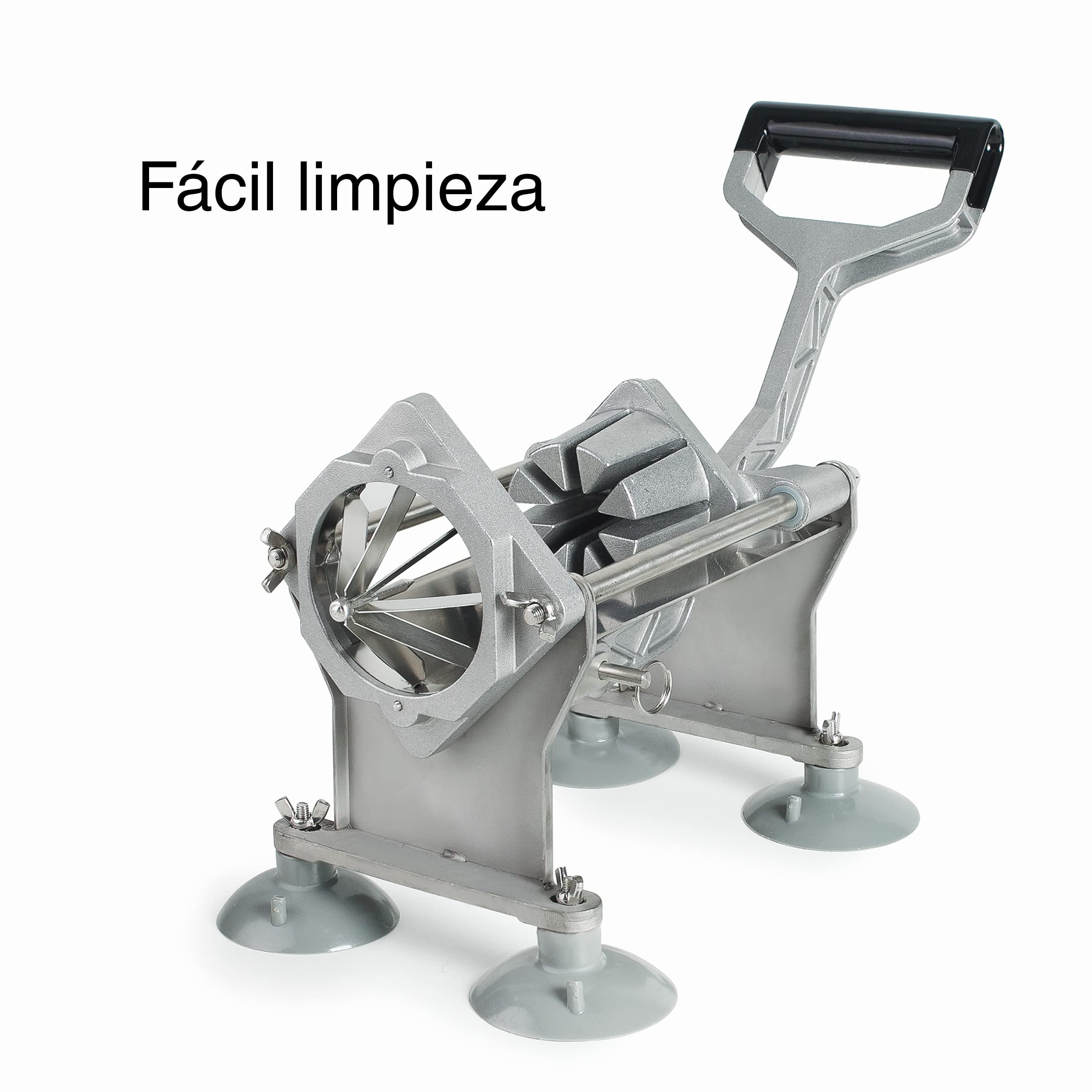 LACOR 60513 - Cortador Profesional, Corta Patatas y Verduras en gajos | En acero inoxidable, cortes uniformes y rápidos; ideal para cocina profesional y uso diario en casa, para tu cocina cada día