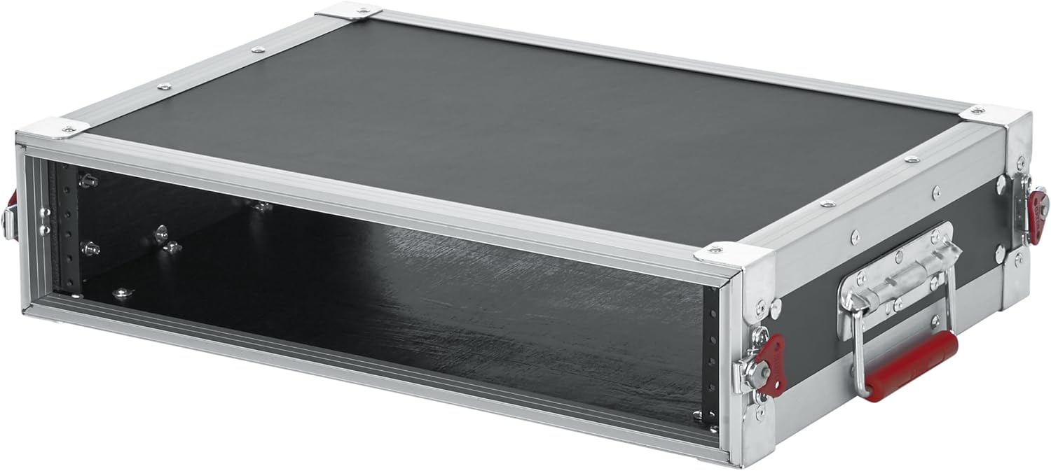 Gator Cases G-TOUR Series Shallow Audio Road Rack with Heavy-Duty Tour Grade Hardware, 15" Rackable Depth, 2U (G-TOUR EFX2U)