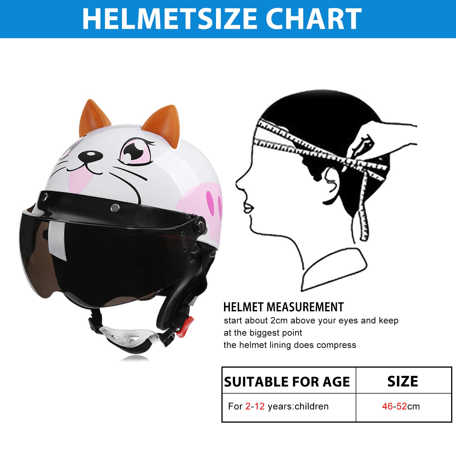Galatée Casco da Bicicletta per Bambini, Adatto per Scooter Tricicli Skateboard e Biciclette, e Dotato di Sciarpa Calda e Visiera Parasole per la Protezione del Viso