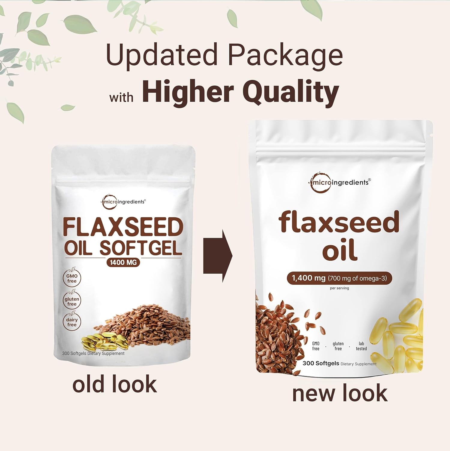 Flaxseed Oil 1,400mg, 300 Liquid Softgels | Flaxseed Oil Supplement with Omega 3, 6, & 9 Fatty Acids + DHA & Alpha Linolenic Acid (ALA) | Fish Free Omega Source | Non-GMO - Image 3