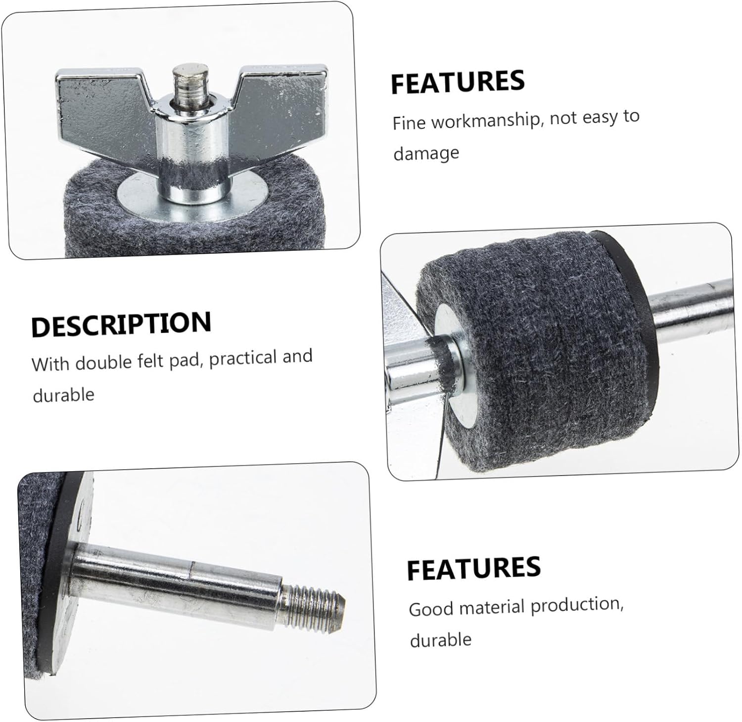 Drum Hi Hat Clutch Alloy Felt Compact Drum Set Accessory