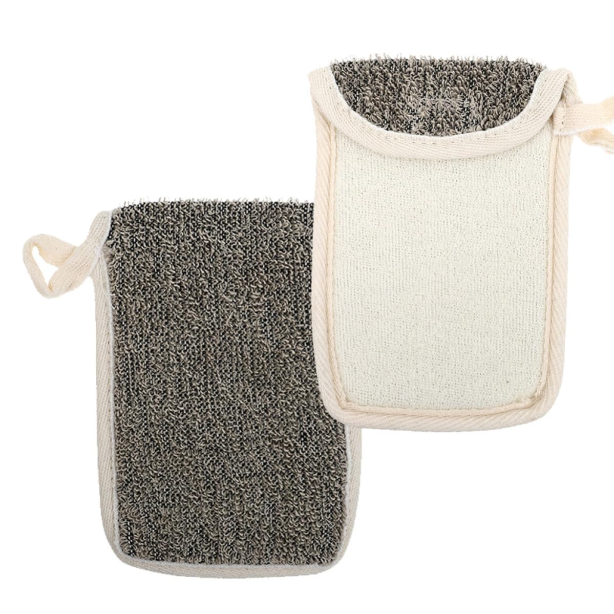 STAHAD 2pcs Linen Soap Bags for Handmade Soap with Net Structure Foaming and Exfoliate Skin Features for Bath Storage and Shower Use
