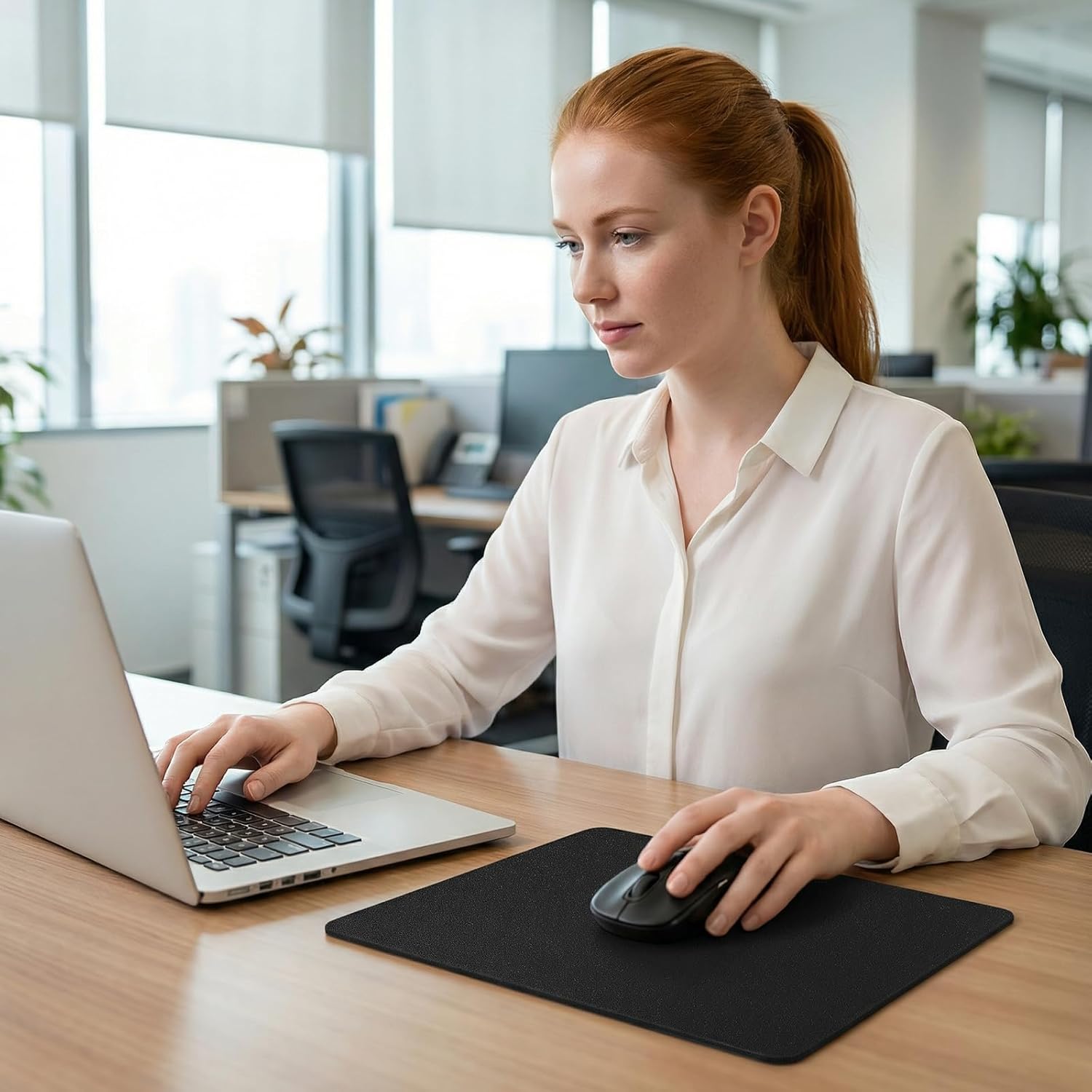 30 Pcs Computer Mouse Pad Bulk Square Waterproof Mouse pad Premium Textured Non-Slip Rubber Base Mouses Pads Black for Computers, Laptop, PC, Office & Home, 8.7 x 7.1 inch, Black - Image 6