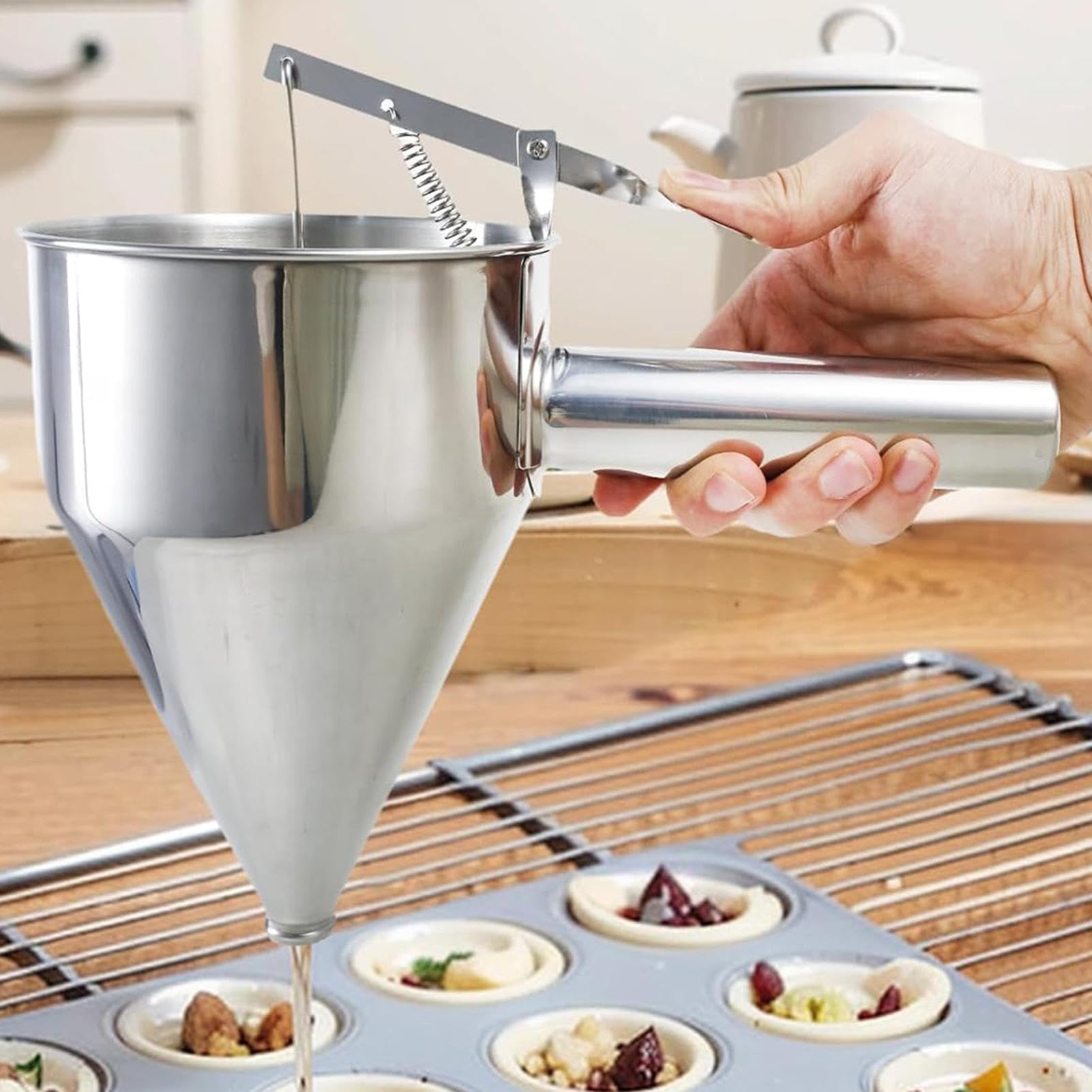 バッターディスペンサー Amazon.co.jp: バッターディスペンサー 粉つぎ器 900ml かき混ぜ器