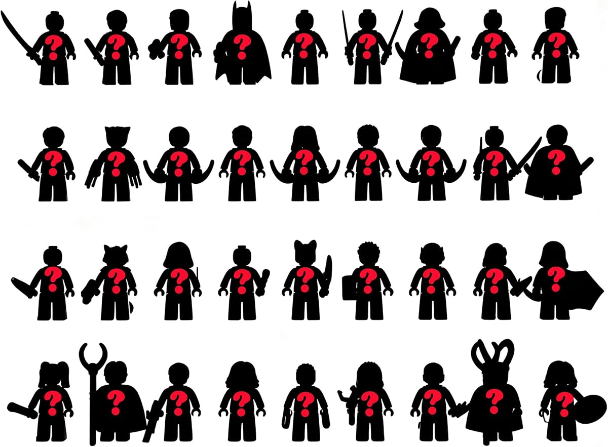 36PCS RAMDOM Superhero Minifigures Building Blocks Set, MiniFigs Superhero Action Figures with Weapons, Hero Team Building Toys for Kids, Gift for Boys