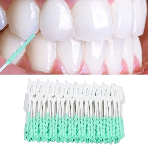 Zerone 160 piezas de selecciones dentales de silicona de doble uso cepillos interdentales, palillos de dientes de hilo dental suave TPR para dientes