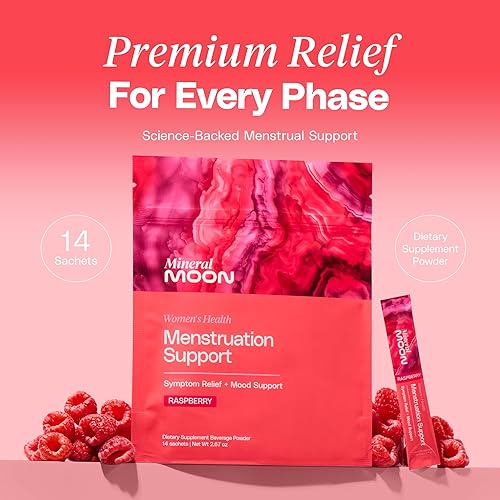Miniatura 2 de Apoyo para la menstruación - 14 sobres de bebida de frambuesa - Equilibrio hormonal y apoyo del síndrome premenstrual, ayuda a reducir los calambres