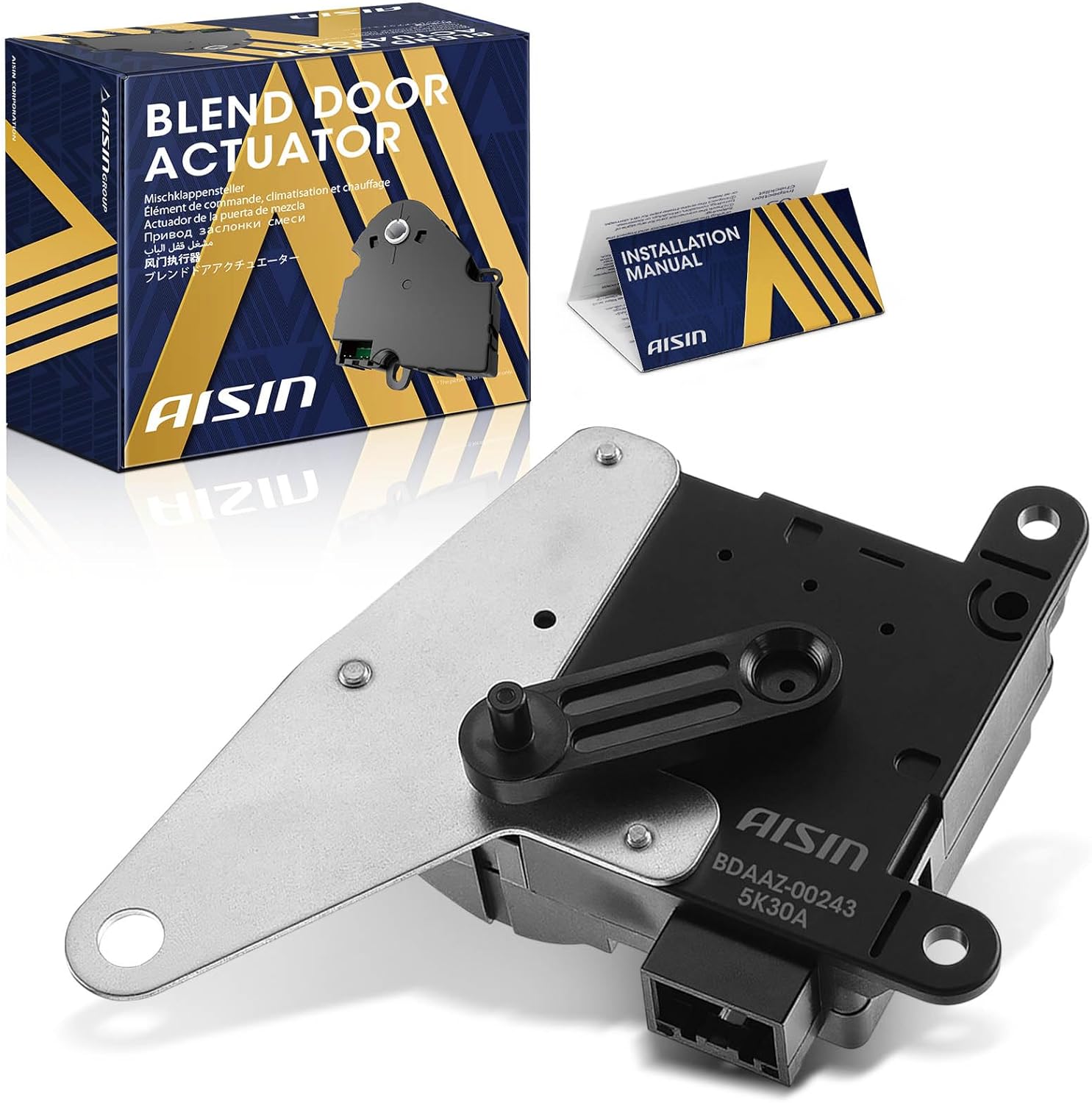 AISIN AFTERMARKET BDAAZ-00243 Main HVAC Blend Door Actuator - Compatible with Hyundai Elantra 2001-2006, Tiburon 2003-2008 - Temperature