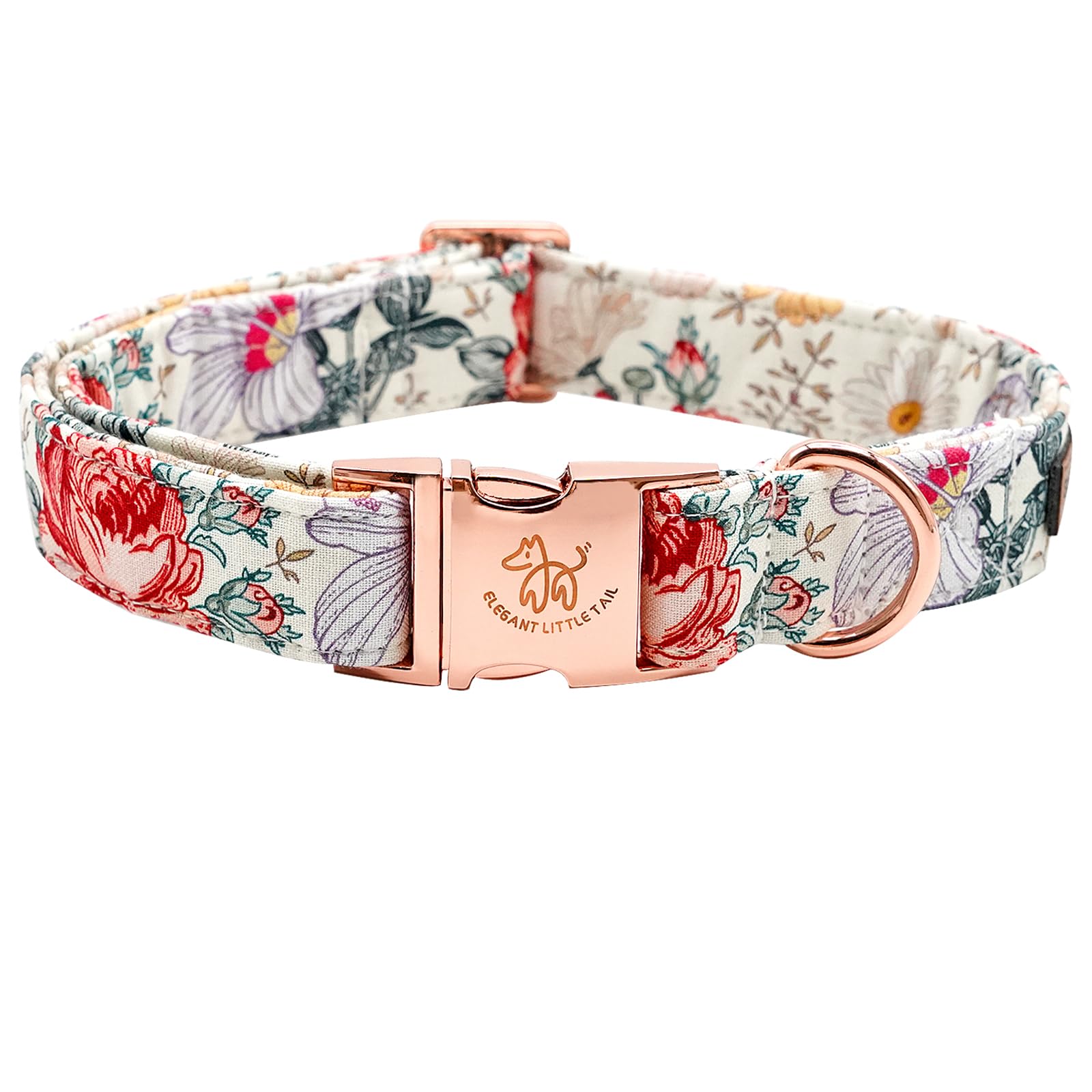 Collier pour chien en coton durable Elegant little tail avec boucle en métal