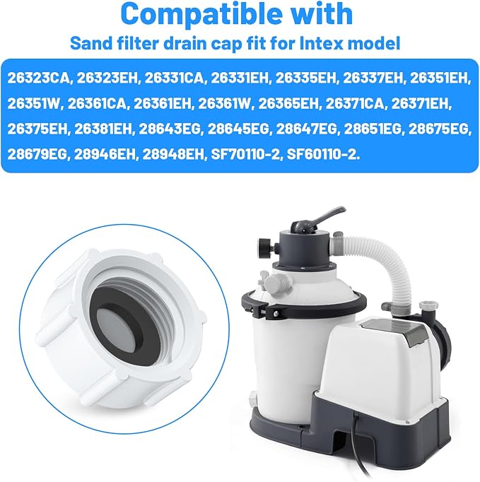 Tapa Válvula Drenaje Piscina Intex 11456 con O-Ring miniatura 4
