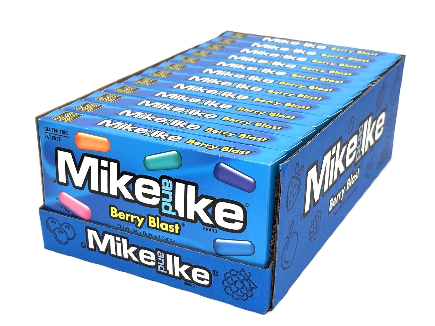 Mike and Ike - Berry Blast Chewy Candy - 12 Pack of 4.25 oz Theater Boxes – Gluten-Free, Fat-Free – Bulk Candy for Movie Nights, Gifts & Vending