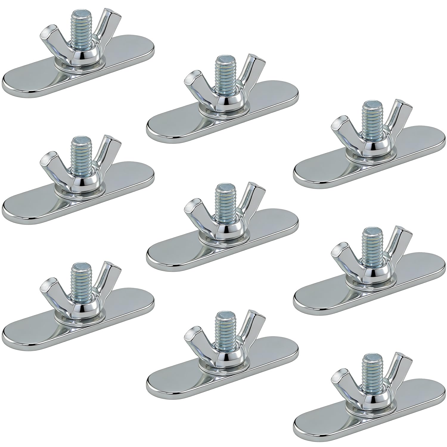 10PCS 1.57x0.47x0.59inch Air Conditioning Baffle Screws Metal Wing Nuts with Wing Bolts Mechanical Fasteners for Securing Blinds Furniture Bookshelves