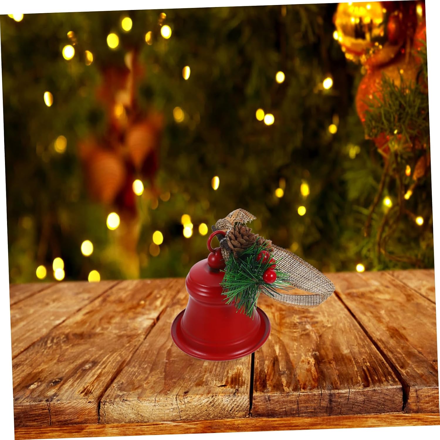 Cabilock Christmas Bell Ornaments Rustic Metal Bells with Jute Rope for Holiday Decor for Christmas Tree Door Hanger and Festive Decorations