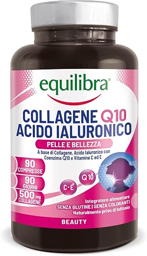 Equilibra Integratori Alimentari, Collagene Coenzima Q10 Acido Ialuronico, Benessere e Bellezza della...