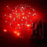 Vista 7 de Karlling - Luces de hadas a batería, luces LED de Navidad para dormitorio y decoraciones navideñas, mini tira de luces de 16 pies con 8 modos