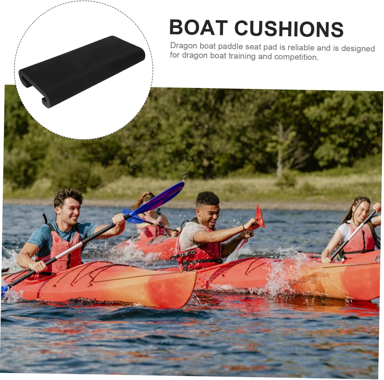 Dragon Boat Seat Pad - Dragon Boat Cushion - Paddle Comfort Seat Cushion for Rowing Kayak Watersports Outdoor Camping & Racing Non Slip EVA Foam Seat Pad with