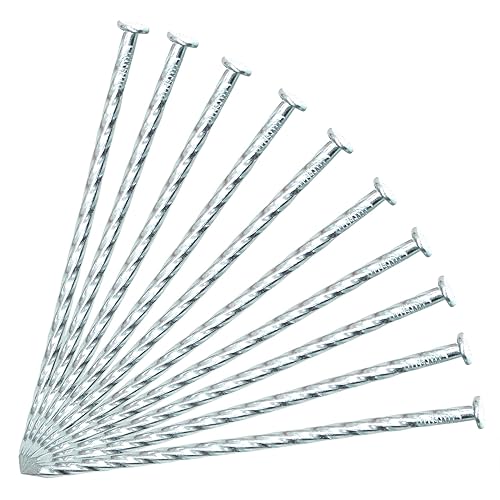50/100/150 Pack 6" Solid Galvanized Non-Rust Metal Garden Stakes Spiral