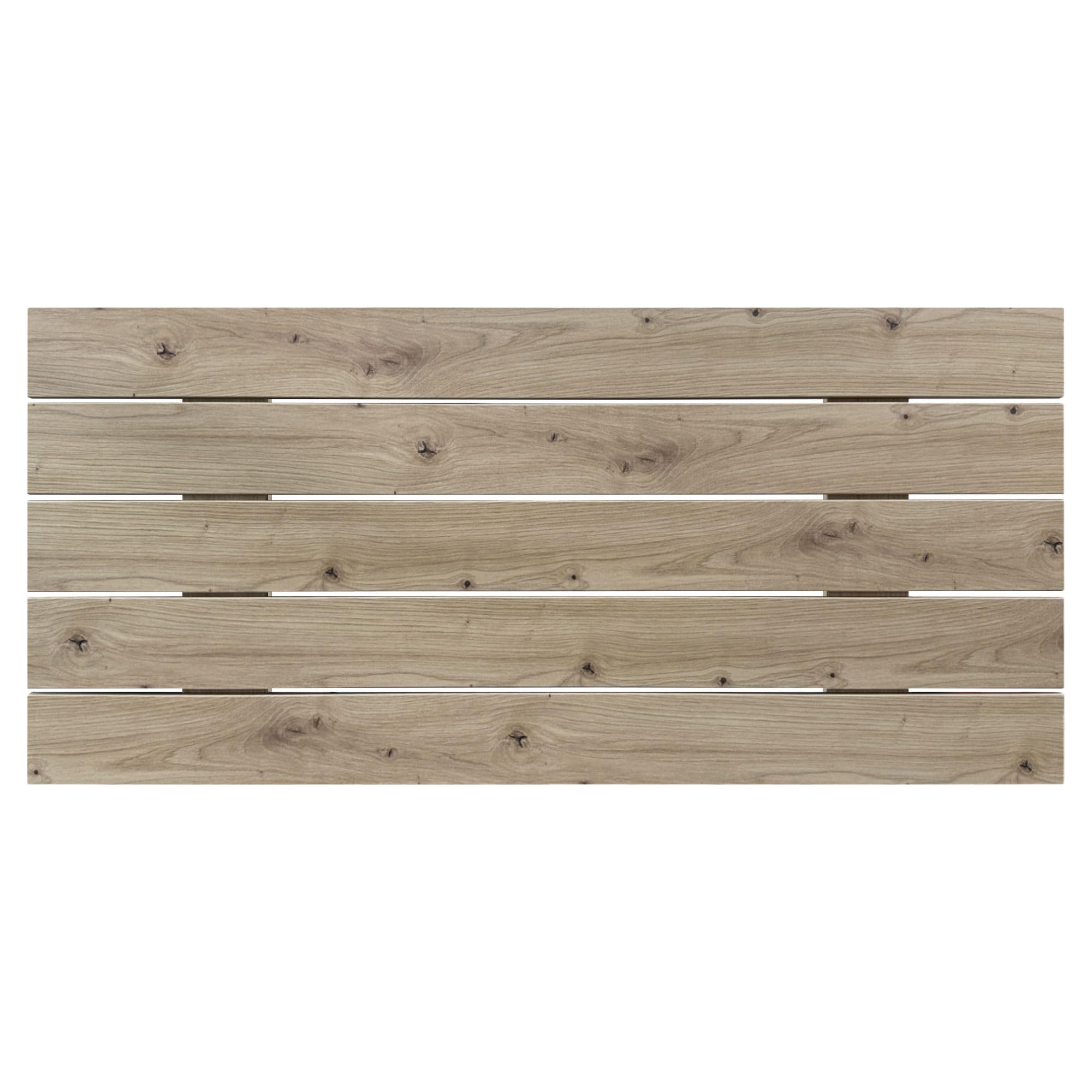 DHOME Recyceltes MDF Holz Kopfteil im Palettenstil Horizontales Bed Pallets Beschläge inklusive (110x46 Palette 5, Eiche)