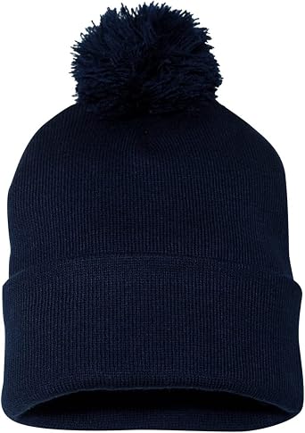 Sportsman ポンポンニット 無地 12インチ, ネイビー, One Size
