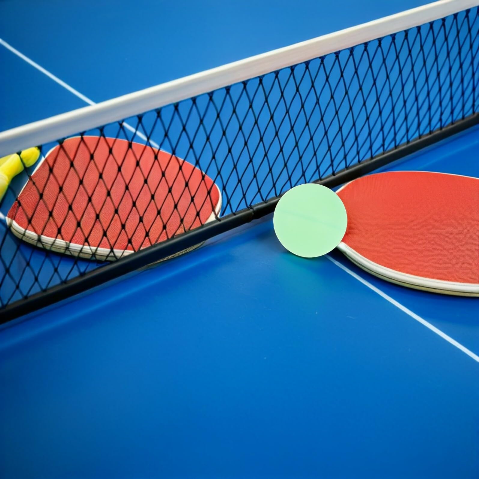 Hohopeti Balles de Ping-Pong Phosphorescentes 40mm Blanches, Lot de 20