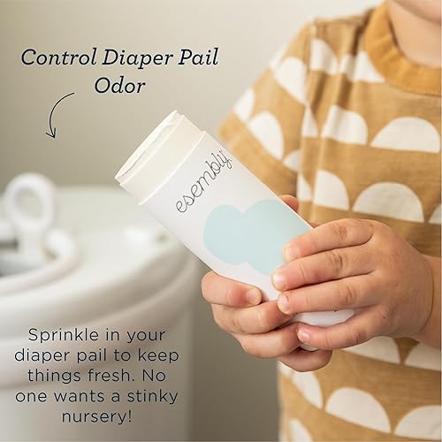 Miniatura 4 de Esembly Desodorante de cubo, desodorante en polvo agitable para cubos de pañales, mantiene los pañales, la ropa de gimnasio y la ropa sucia con un