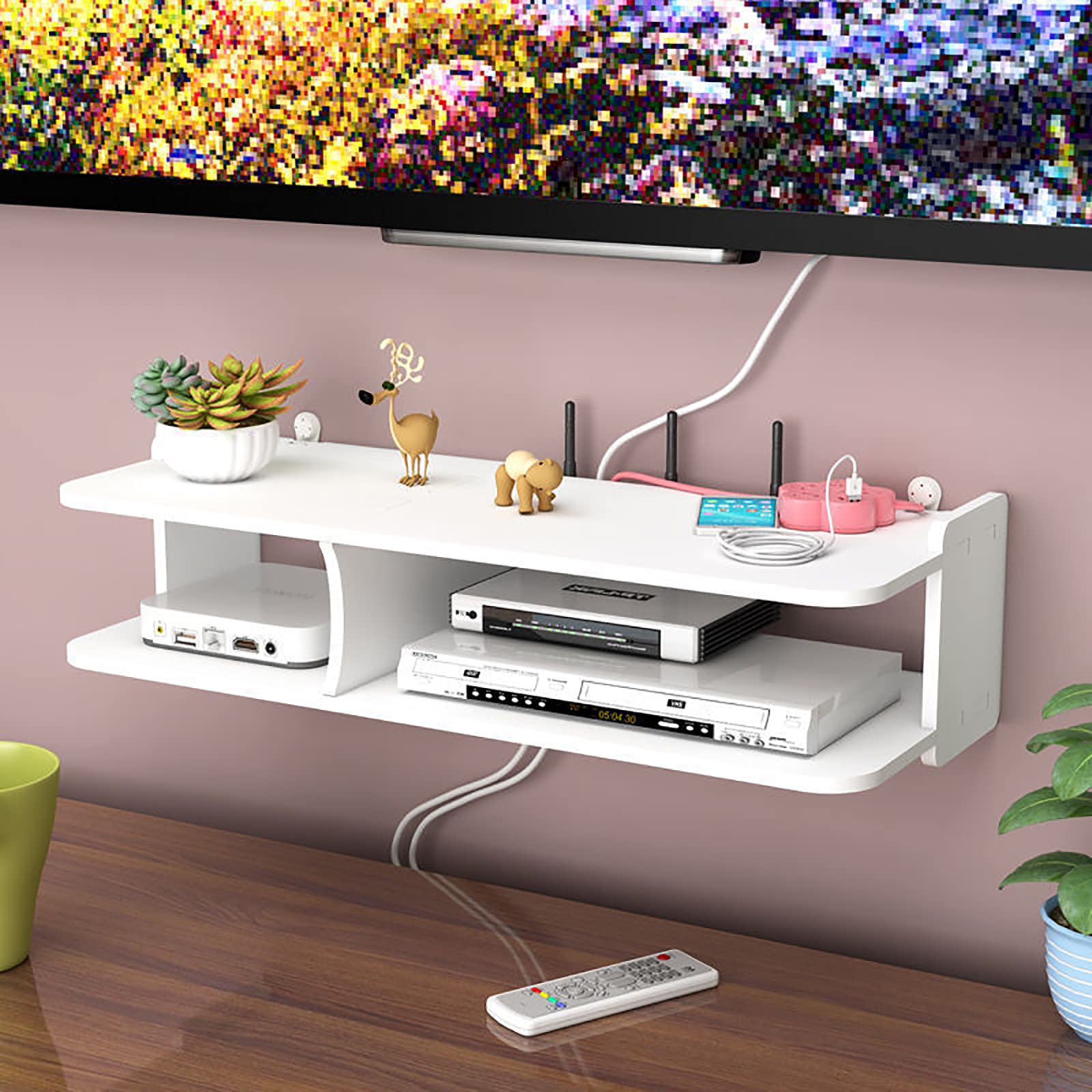 Buy Floating Shelves Used For TV Components,WIFI Router Storage Shelf