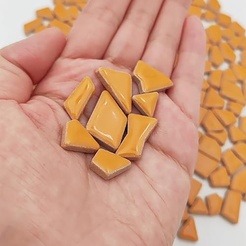 Vista 10 de Azulejos de mosaico de cerámica de 7.05 oz para manualidades, azulejos de mosaico de porcelana de 0.2 x 0.8 pulgadas para decoración del hogar