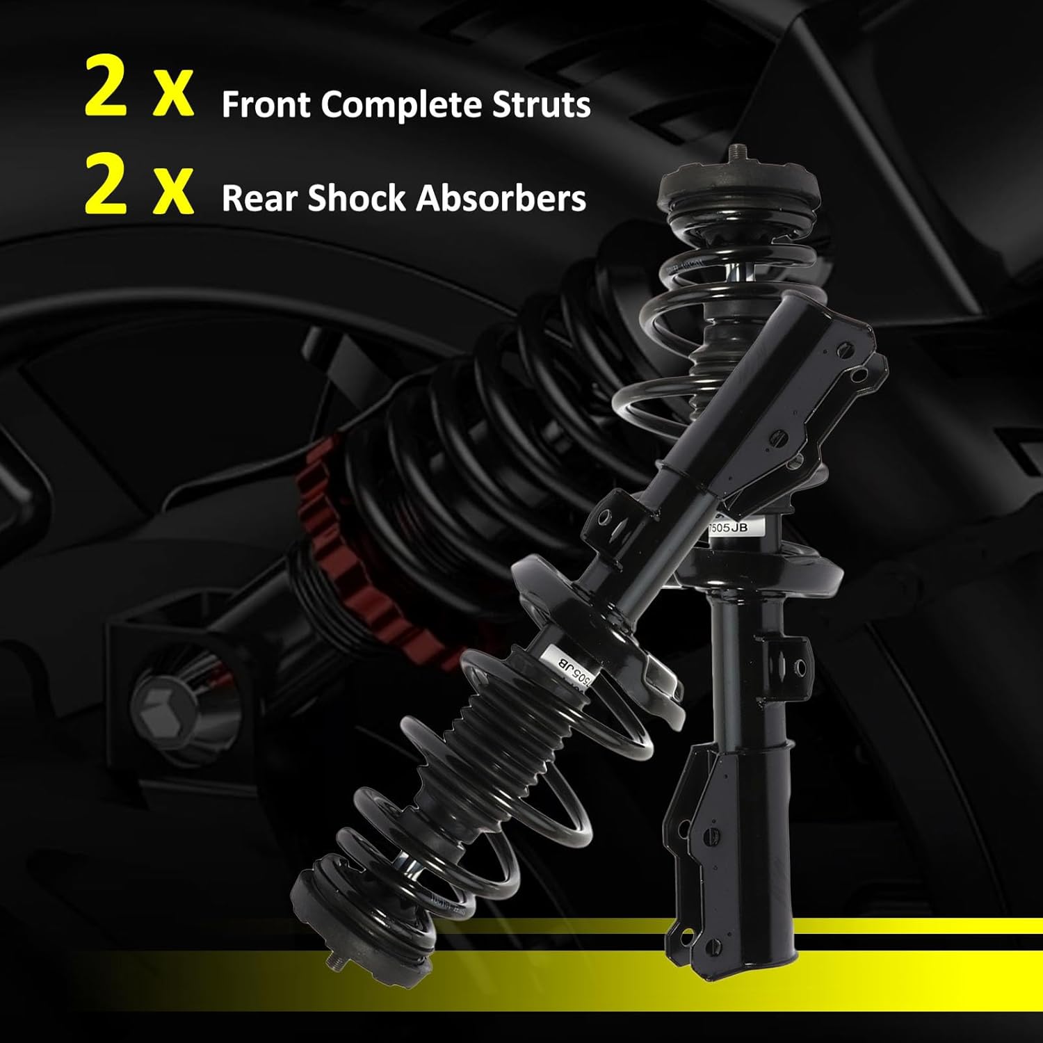 Front Complete Struts With Coil Spring Assembly And Rear Shock Absorbers fit for 2010-2015 for Buick LaCrosse Shocks And Struts Replace 172248 5797