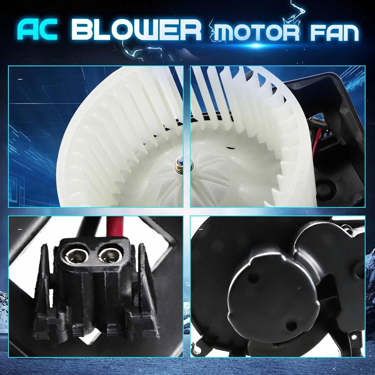 A/C Heater Blower Motor w/Fan Cage for Mercedes-Benz C230 C240 C280 C350 C55 CL65 AMG CLK350 CLK320 CLK63 AMG - Replaces PM9299 9159591 MB3126100, REPM192002, 340-58003-000, 700190