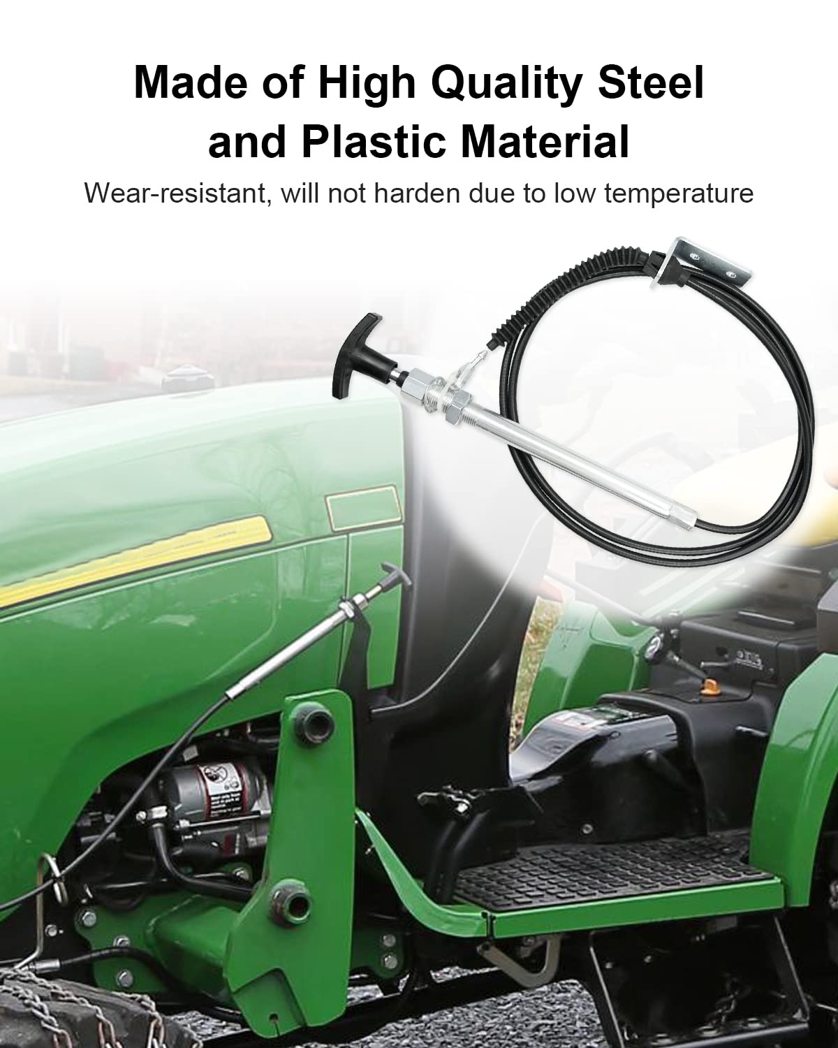 review AM134404 Spout Control Input Cable Fit for John Deere, Chute Deflector Cable Fits for JD 44