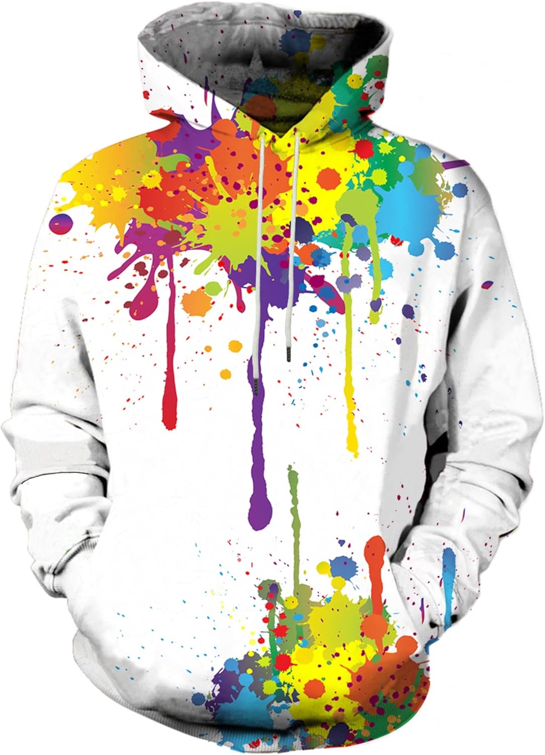 Linnhoy Unisex 3D Printed Hooded Sweatshirt Casual Pullover Hoodie with Big Pockets