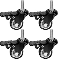 RUGLAMZHIP 40mm Forgókerék Fékes Szett 4db M8 Menetes Csapággyal 50kg Terhelhetőség 1