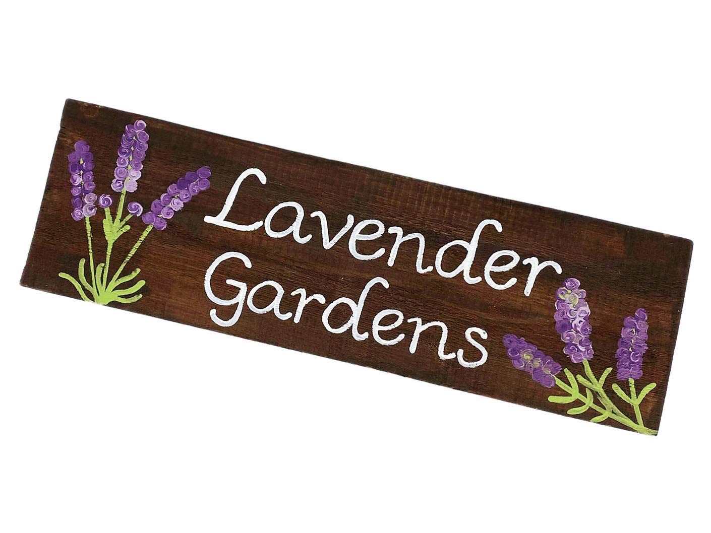 Lavender House Name Sign, Exterior Cottage Address Plaque, Garden Sign, Flowers, Barn, Farm, Wall, Business, Outside, Rustic
