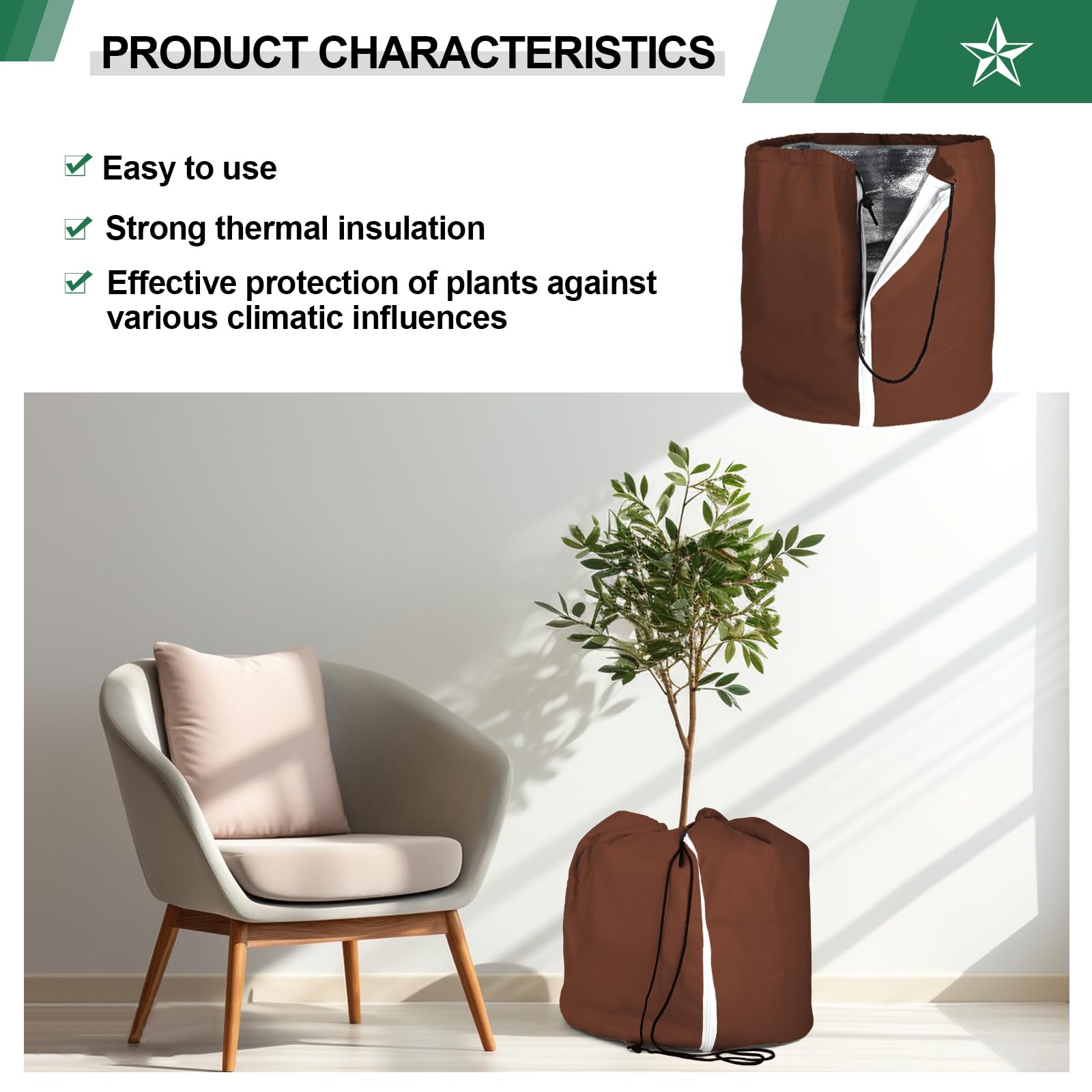 CPROSP Lot de 2 Pots de Plantation pour Plantes Thermo Protection 70 x 65CM