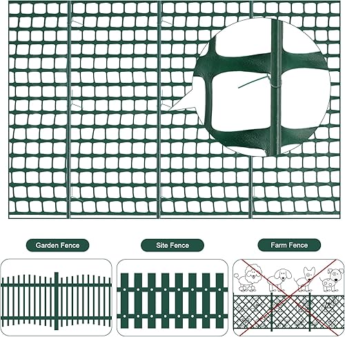Miniatura 4 de Rollo de plástico para valla de jardín, barrera de seguridad para construcción de valla de nieve al aire libre, red de jardín, malla de 1.2