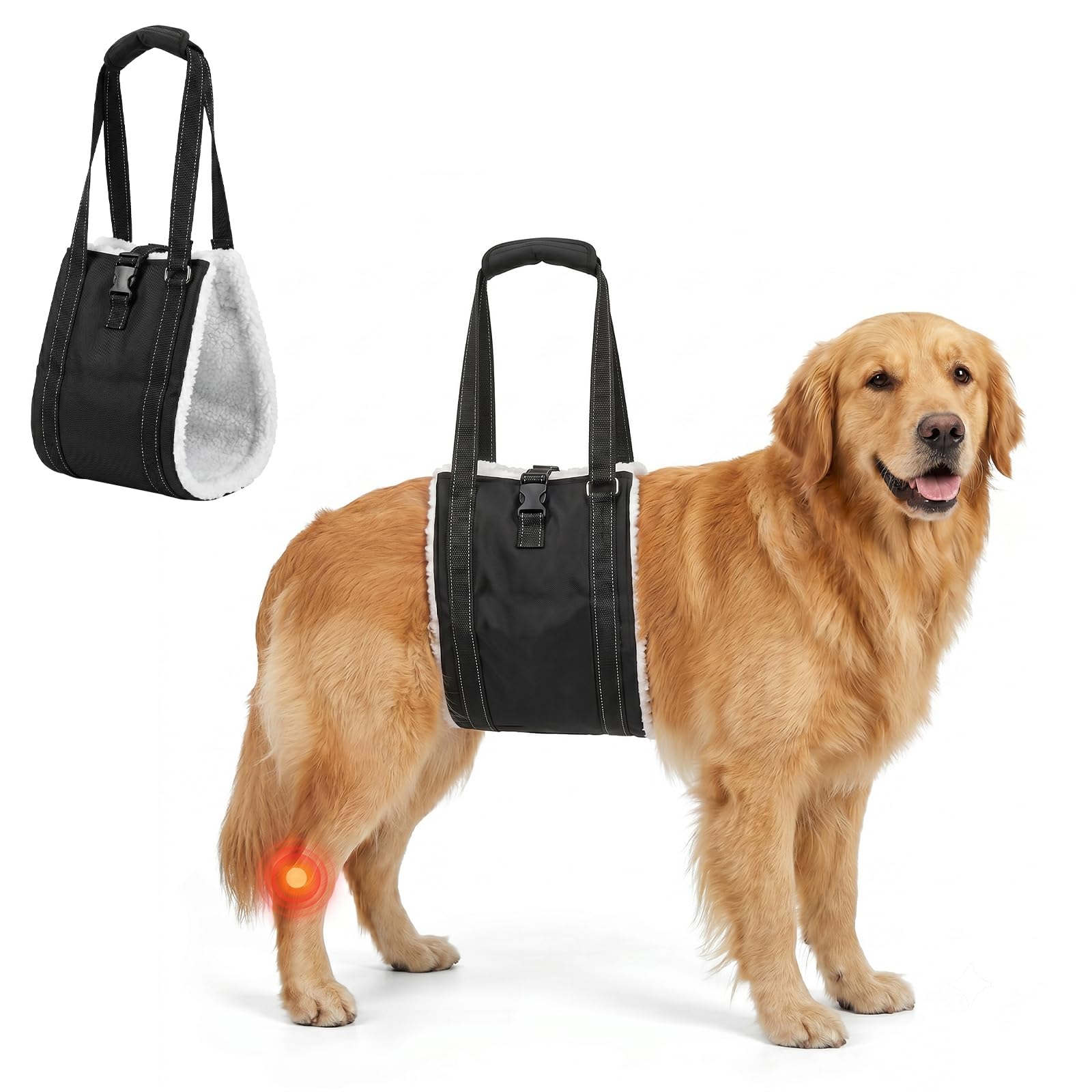 Imbracatura per Cani, Imbracatura Cane Zampe Posteriori L | Tutore Cane Zampe Posteriori con fibbia regolabile, per cani disabili e anziani, Pettorina Cane Taglia Media