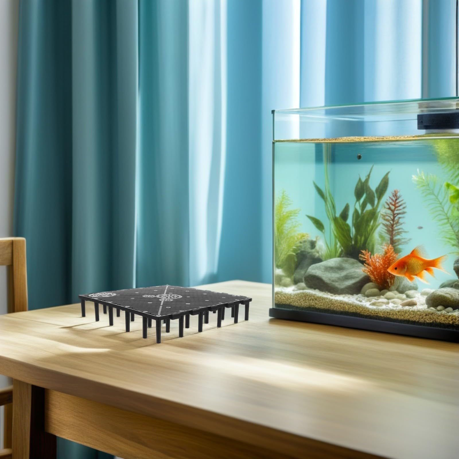 Toyvian 20 Piezas Filtro de Suelo para Acuario de Plástico Negro Fácil Instalación y Diseño Duradero para Tanque de Peces y Tortugas