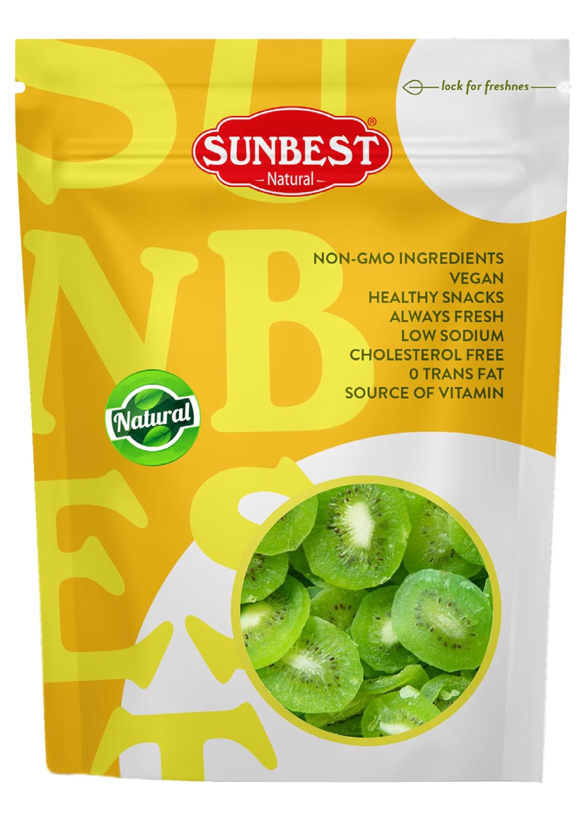 SUNBEST NATURAL Dried Kiwi Slices, 5 lbs