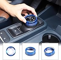 Vista 6 de Aunginsy 1 funda de anillo de botón para interruptor de palanca de cambios compatible con Ford Maverick 2022 2023 2024, de aluminio, para consola